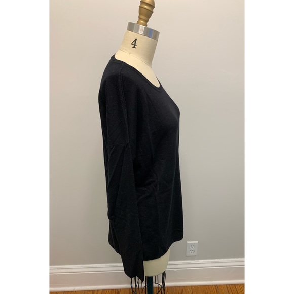 Vince Scoop Neck Lightweight Sweater Black Small - Picture 2 of 8